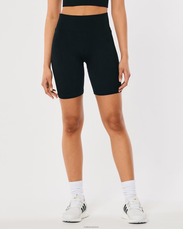 Bottoms Hollister Women Gilly Hicks Active Seamless High-Rise Bike Shorts 7\\ 48820498 Black